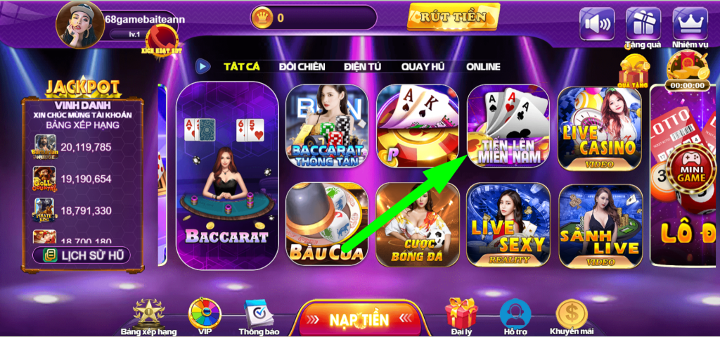 Hướng dẫn cách chơi Tiến Lên Miền Nam 68 game bài chi tiết, đơn giản